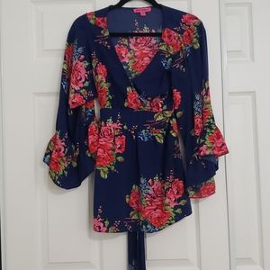 Betsy Johnson Floral Blouse